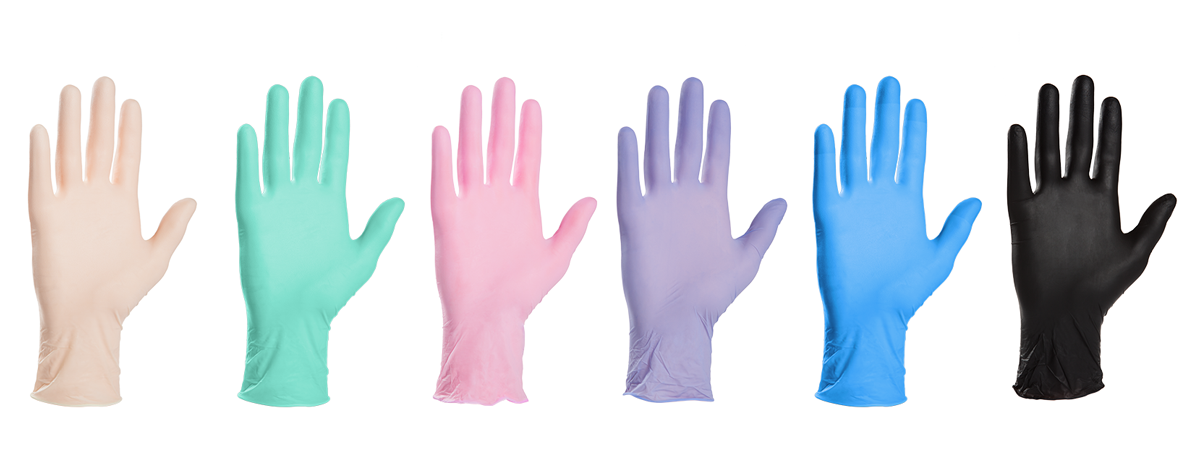 Kolory rękawiczek nitrylowych