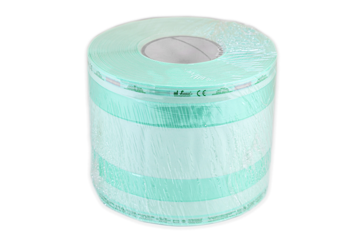 Rękaw papierowo-foliowy do sterylizacji, z zakładką, 50 cm x 15 cm x 100 m, 1 szt.