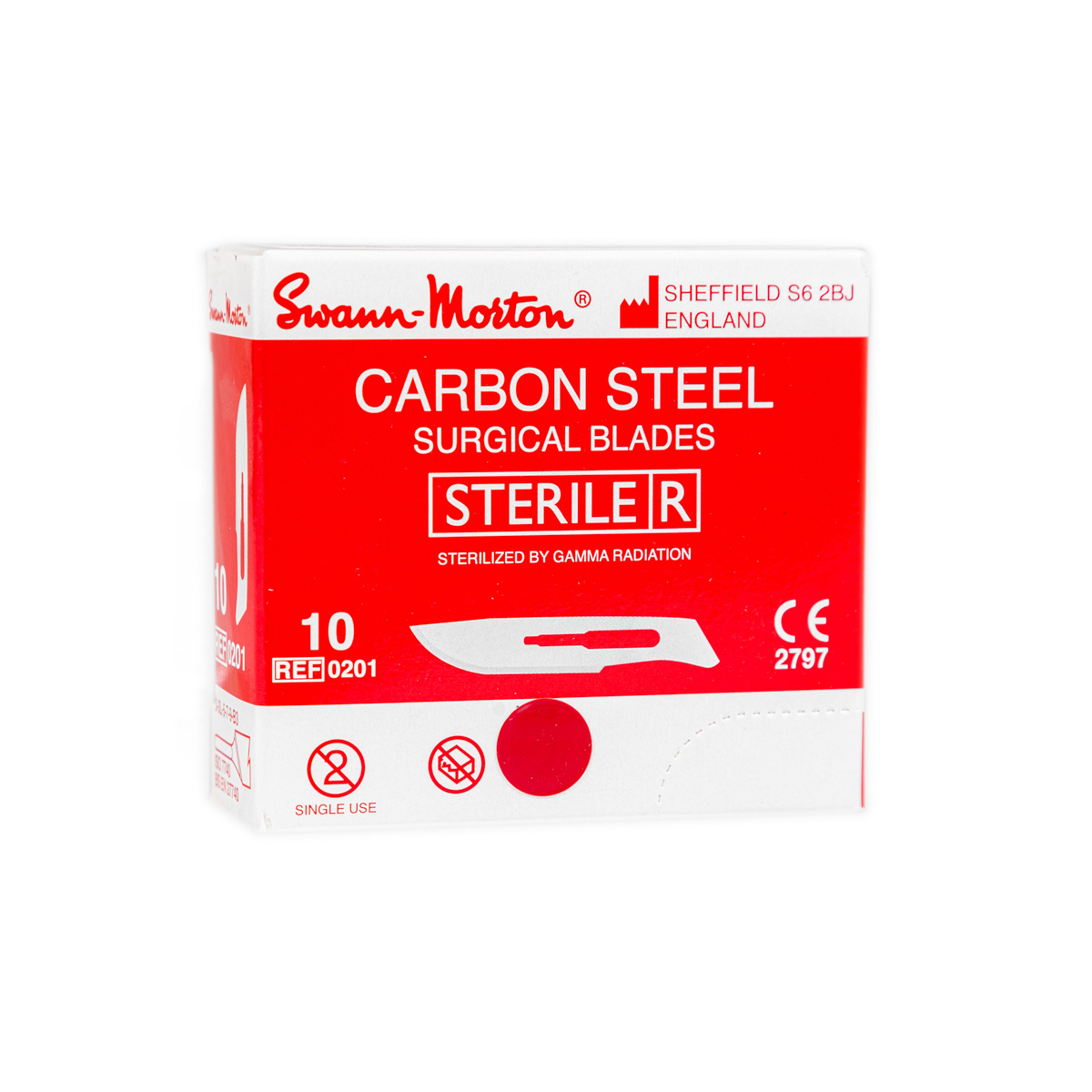 Ostrza chirurgiczne do skalpeli nr 10, Swann Morton, 1 opk. - 100 szt.