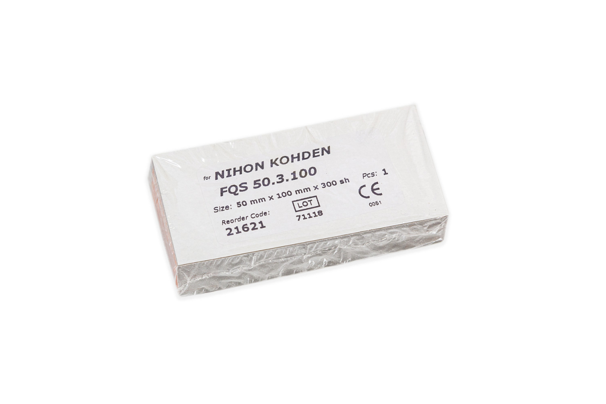 Papier EKG do Nihon Kohden CardioLife TEC-7100, 50 x 100 mm, 300 kartek, 1 szt.