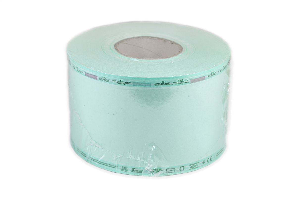 Rękaw papierowo-foliowy do sterylizacji, bez zakładki, 12 cm x 200 m, 1 szt.