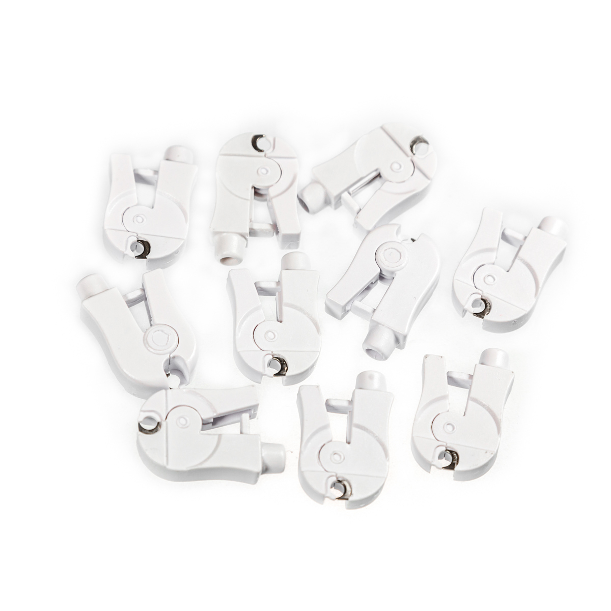 Klamry do kabli EKG w kolorze białym, 1 opk. - 10 szt.