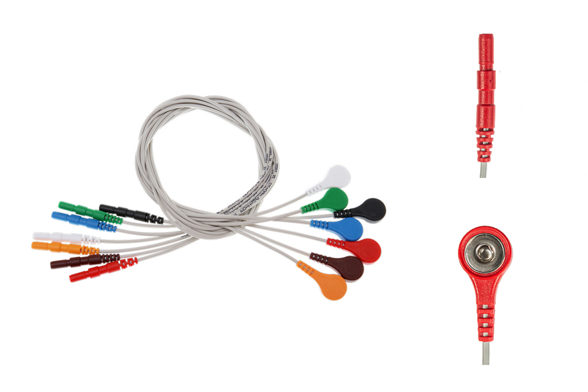 Przewód dołączeniowy EKG, 7-odprowadzeniowy, zatrzask, system DIN, dł. 60 cm, op. 7 szt.