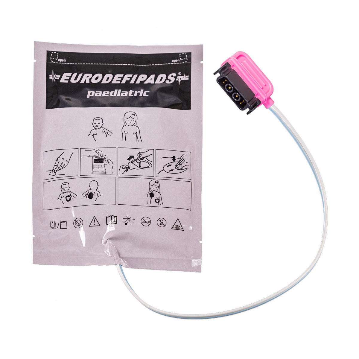 Elektrody do defibrylacji z kablem na zewnątrz dla dzieci, Corpuls, 1 opk.