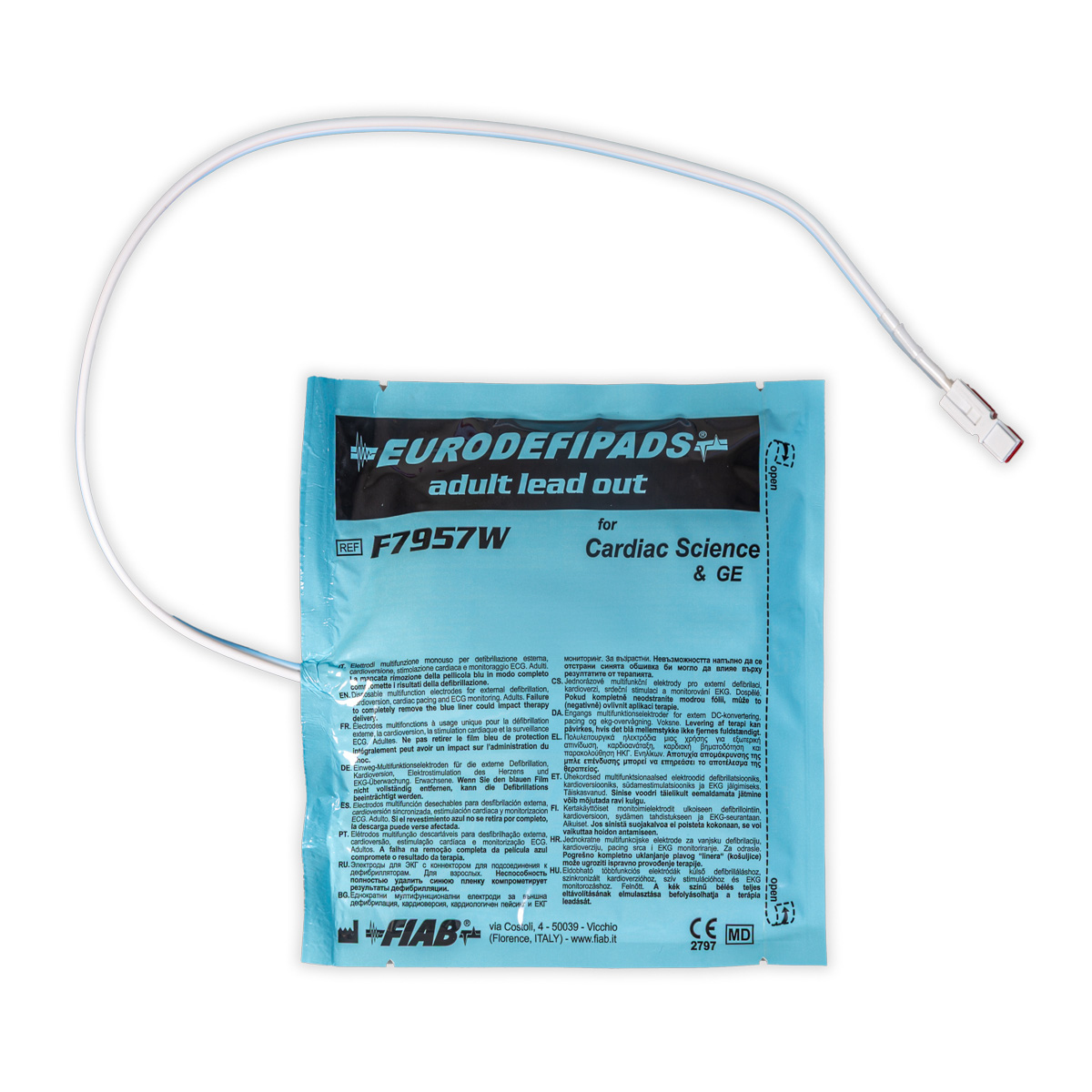 Elektrody do defibrylacji AED z kablem na zewnątrz dla dorosłych, GE / Cardiac Science, 1 opk.