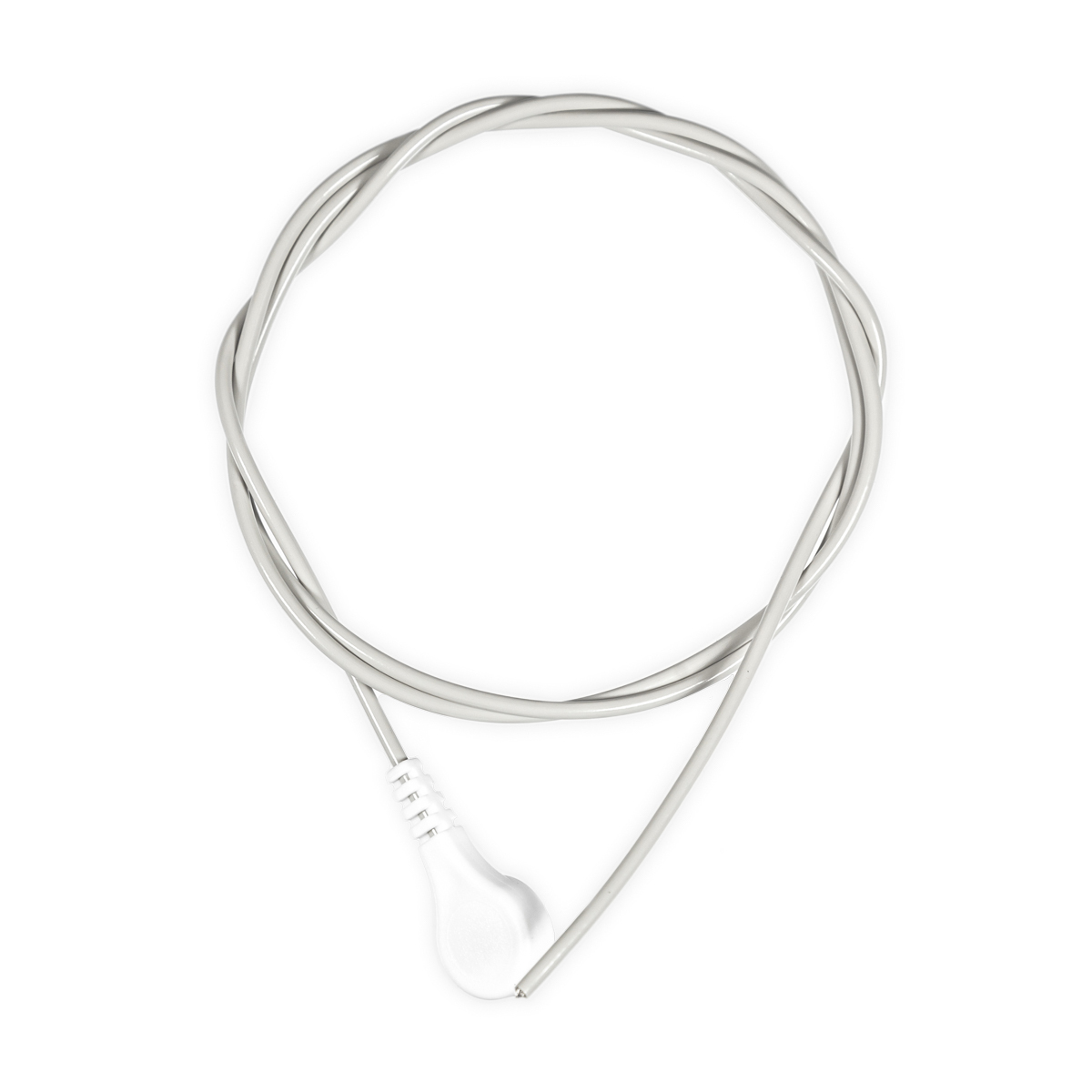 Przewód dołączeniowy EKG, zatrzask, bez zakończenia, dł. 70 cm, biały, 1 szt.