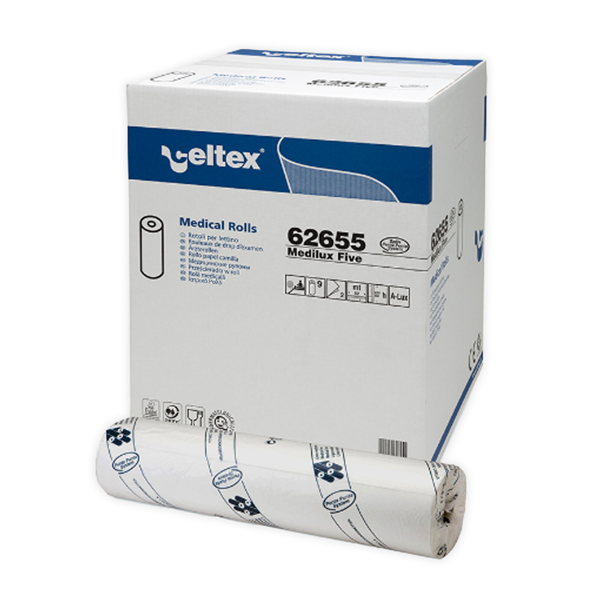 Podkłady celulozowe Medilux, 50 cm x 50 m, 1 opk. - 9 rolek