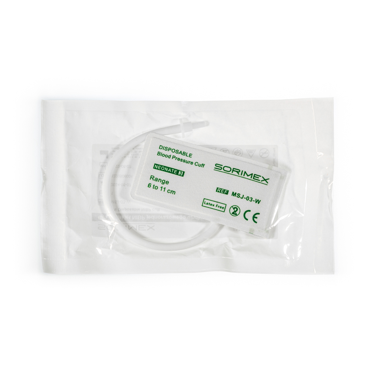 Mankiet NIBP do pomiaru ciśnienia j.u. z włókniny, dla noworodków, 6-11 cm, 1 szt.