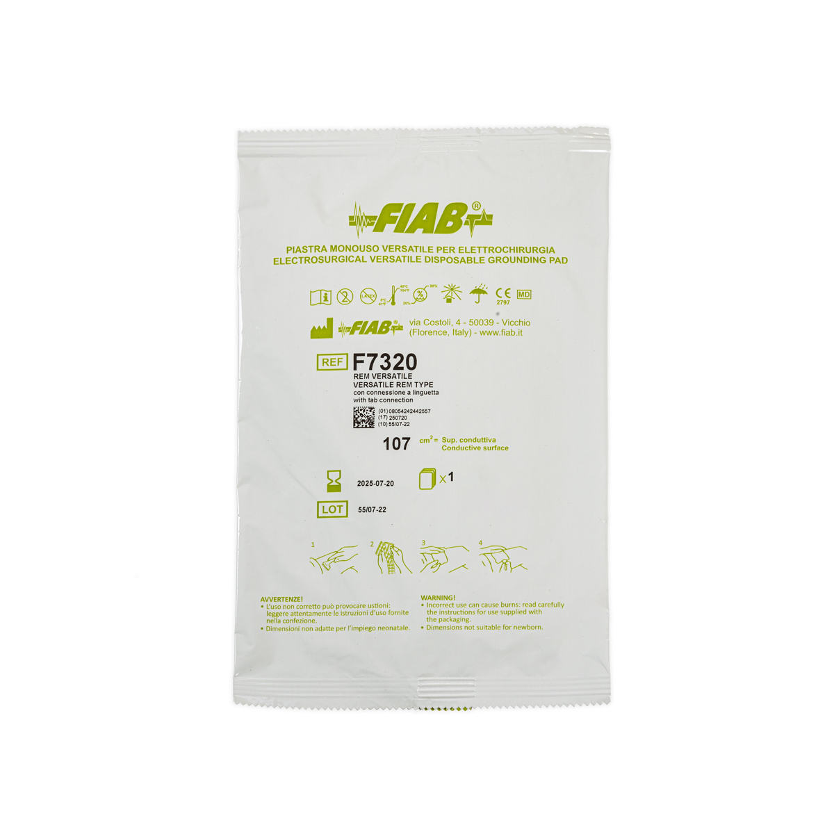 Elektroda neutralna, uniwersalna, tab, bez kabla, 1 szt.