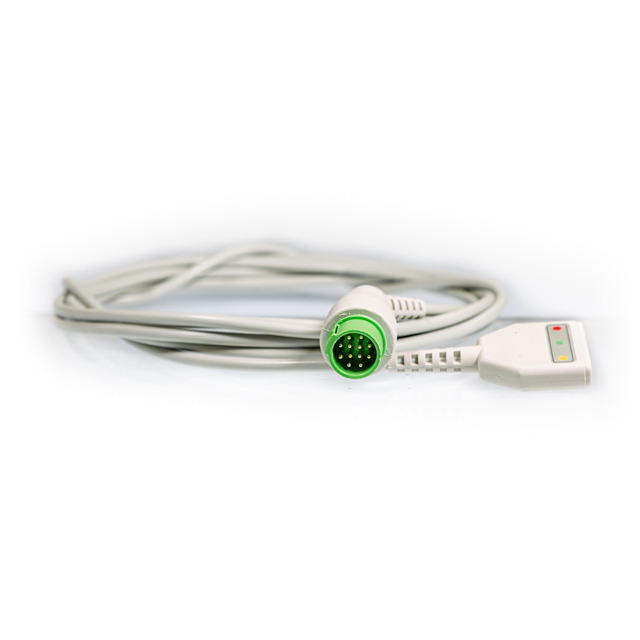 Kabel EKG do monitorowania rozłączny do Emtel FX3000, 3-odprowadzeniowy, wtyk okrągły 12-pin, dł. 270 cm, op. 1 szt.