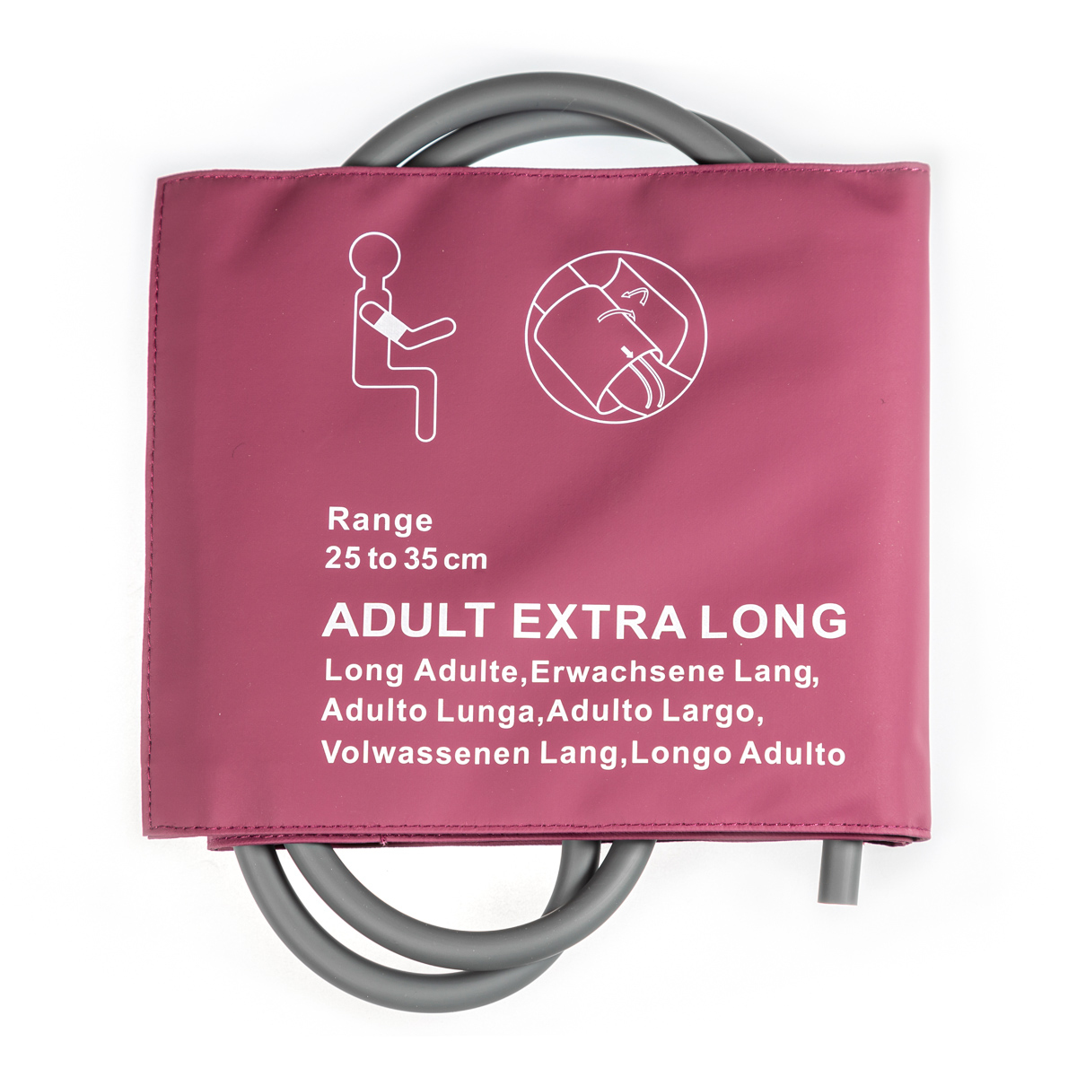 Mankiet NIBP do pomiaru ciśnienia w.u., dla dorosłych, długi, 25 - 35 cm, 2-żyłowy, 1 szt.