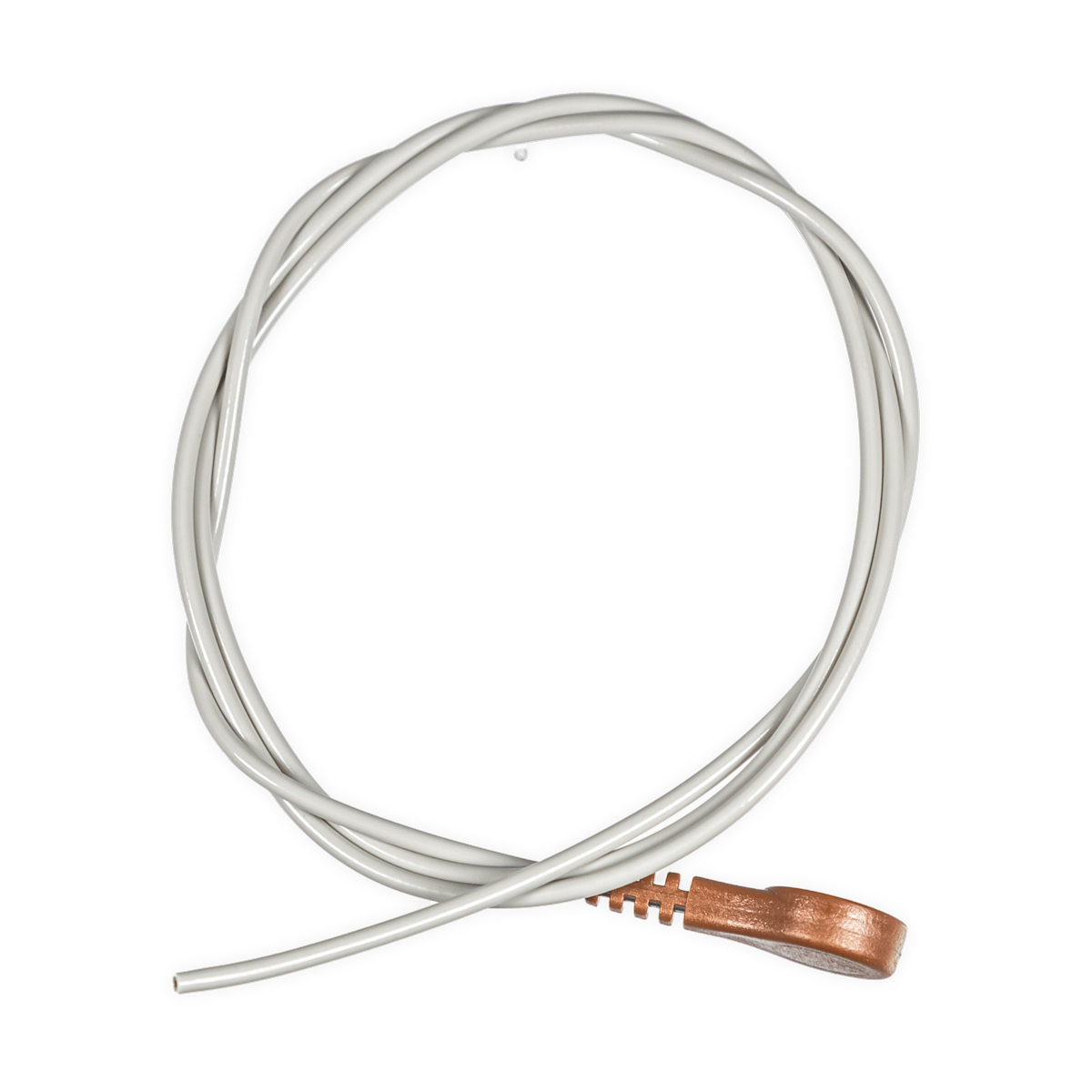 Przewód dołączeniowy EKG, zatrzask, bez zakończenia, dł. 70 cm, brązowy, 1 szt.