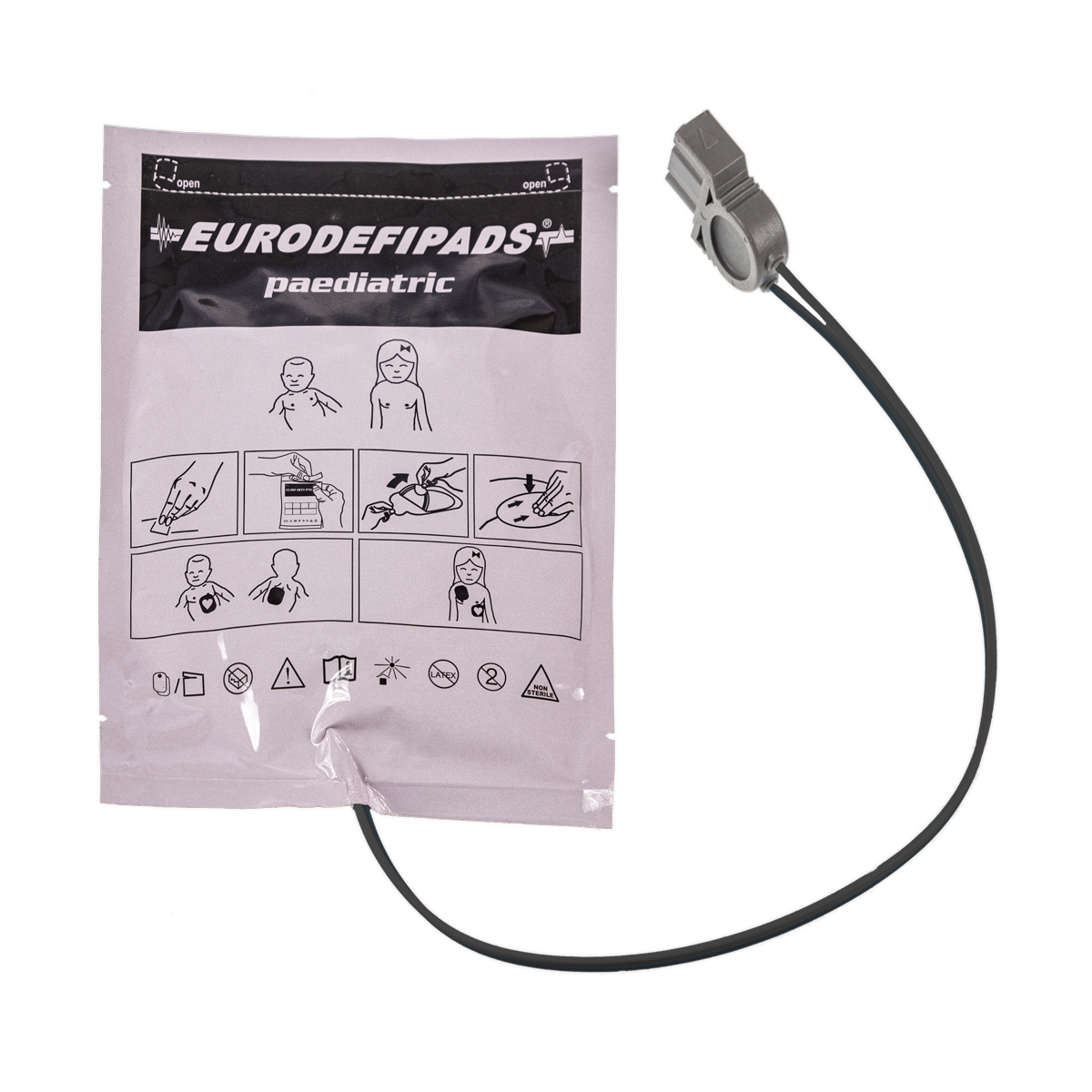 Elektrody do defibrylacji RTG z kablem na zewnątrz dla dzieci, Physio-Control, 1 opk.