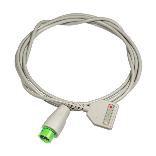 Kabel EKG do monitorowania rozłączny do Emtel FX3000, 3-odprowadzeniowy, wtyk okrągły 12-pin, dł. 270 cm, op. 1 szt.