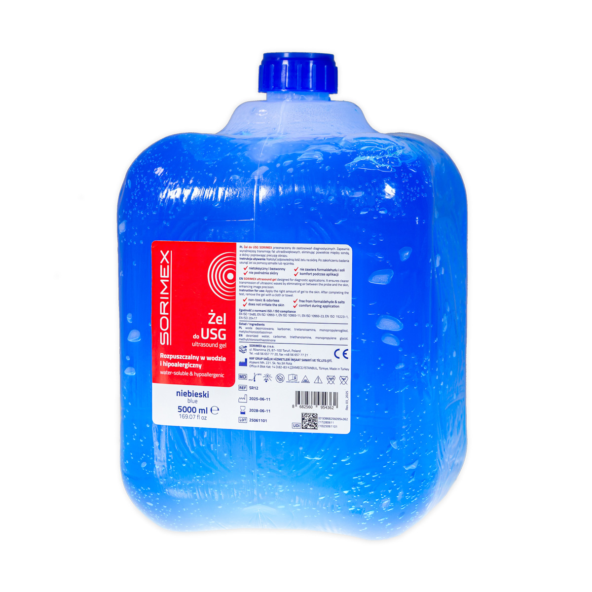 Żel do USG SORIMEX, 5000 ml, niebieski, 1 szt.