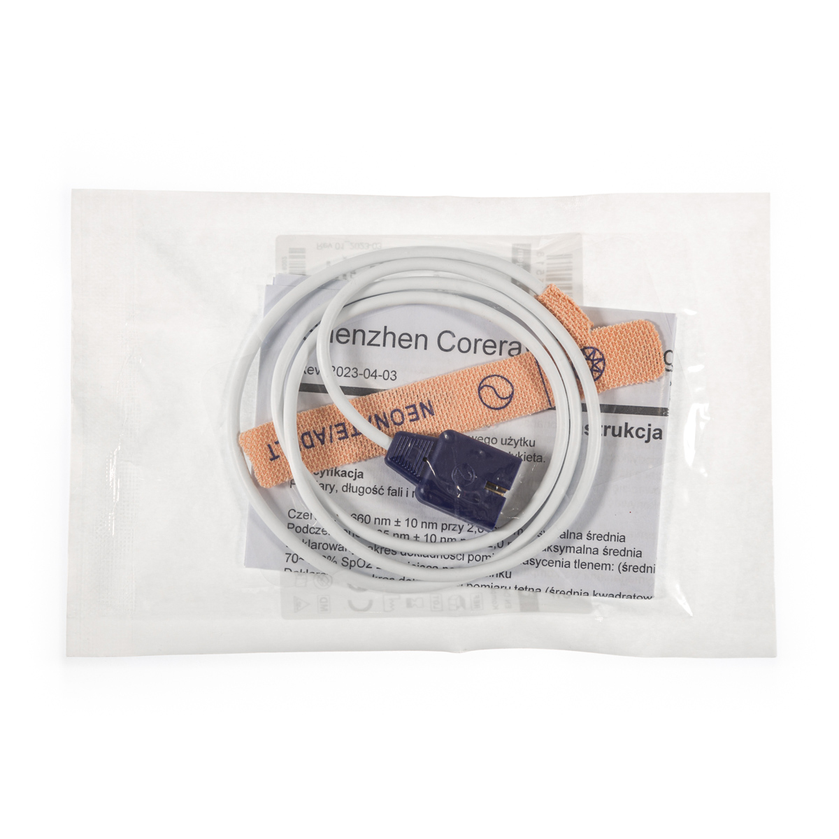 Czujnik SpO2 j.u. do Nellcor OxiMax, włókninowy z klejem dla dorosłych i noworodków, dł. 90 cm, 1 szt.