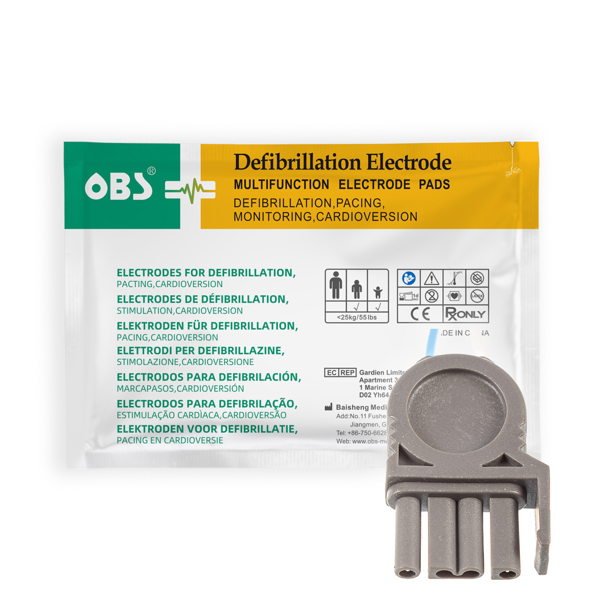 Elektrody do defibrylacji dla dzieci, Physio-Control, OBS, dł. 120 cm, 1 opk.