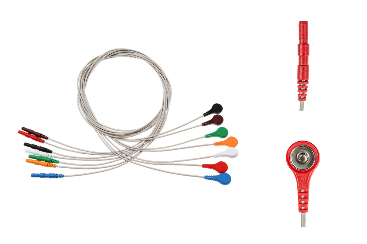 Przewód dołączeniowy EKG, 7-odprowadzeniowy, zatrzask, system DIN, dł. 100 cm, op. 7 szt.