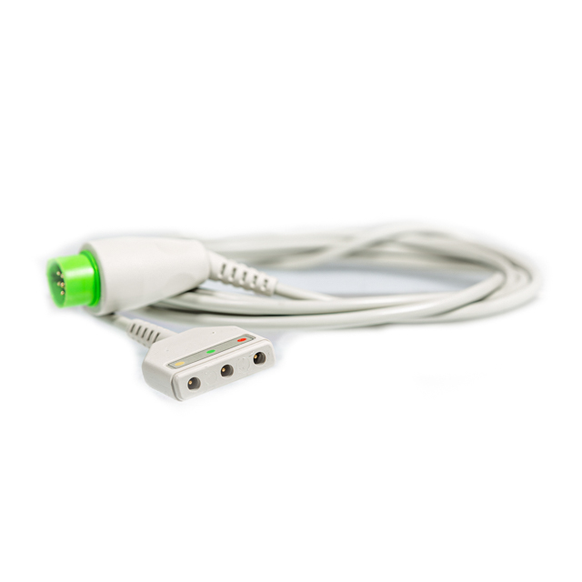 Kabel EKG do monitorowania rozłączny do Emtel FX3000, 3-odprowadzeniowy, wtyk okrągły 12-pin, dł. 270 cm, op. 1 szt.