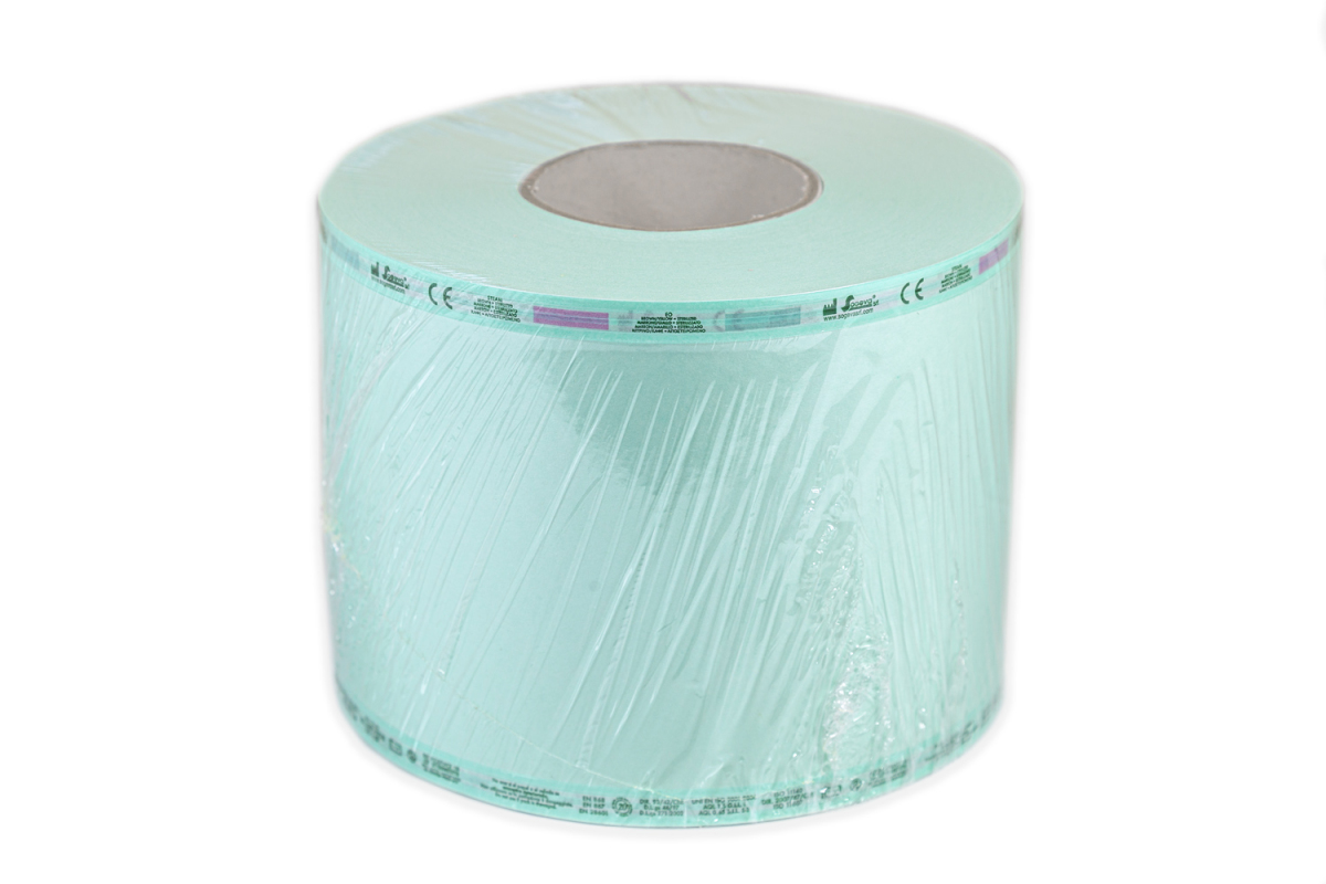 Rękaw papierowo-foliowy do sterylizacji, bez zakładki, 15 cm x 200 m, 1 szt.