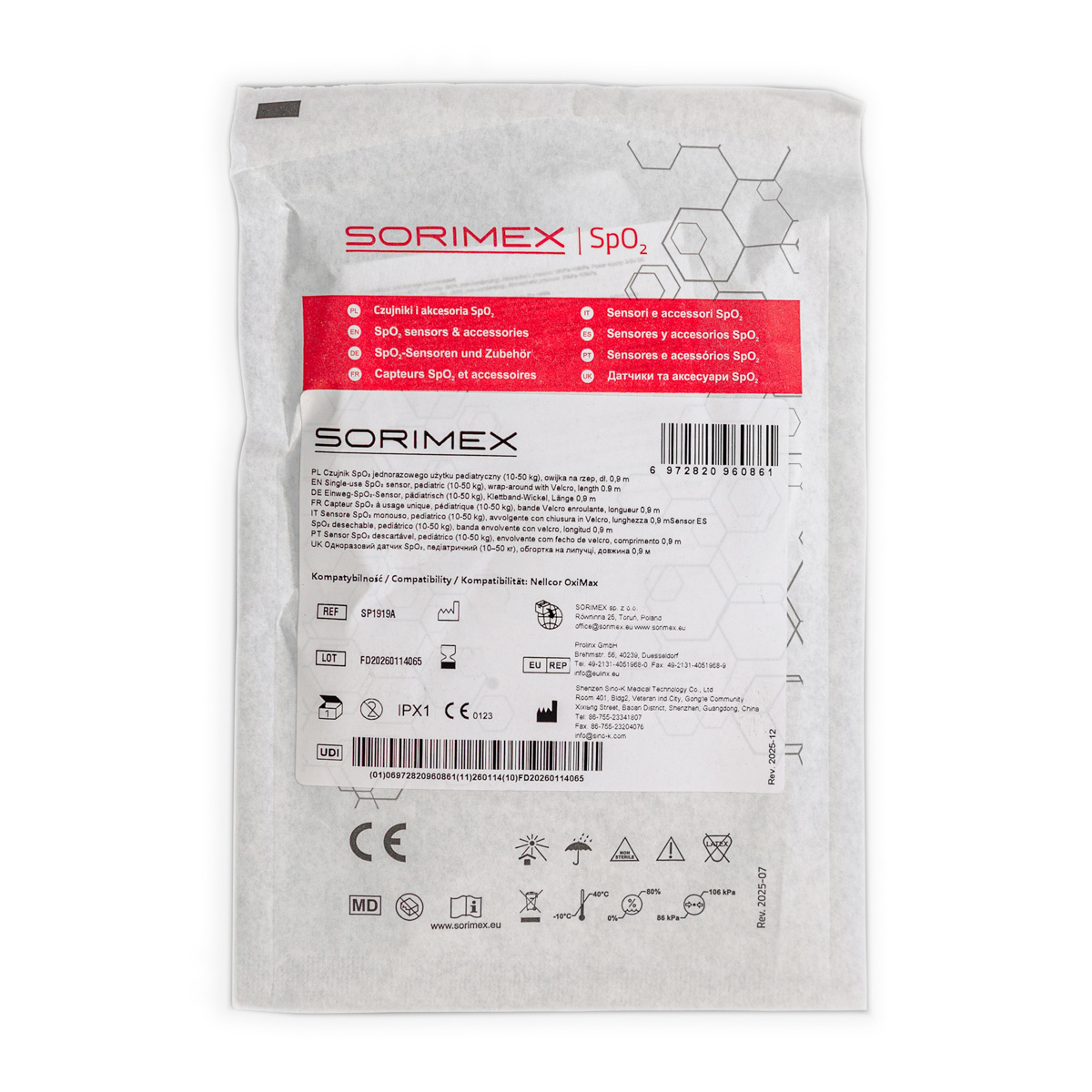 Czujnik SpO2 j.u. do Nellcor OxiMax, owijka na rzep dla dzieci, dł. 90 cm, 1 szt.