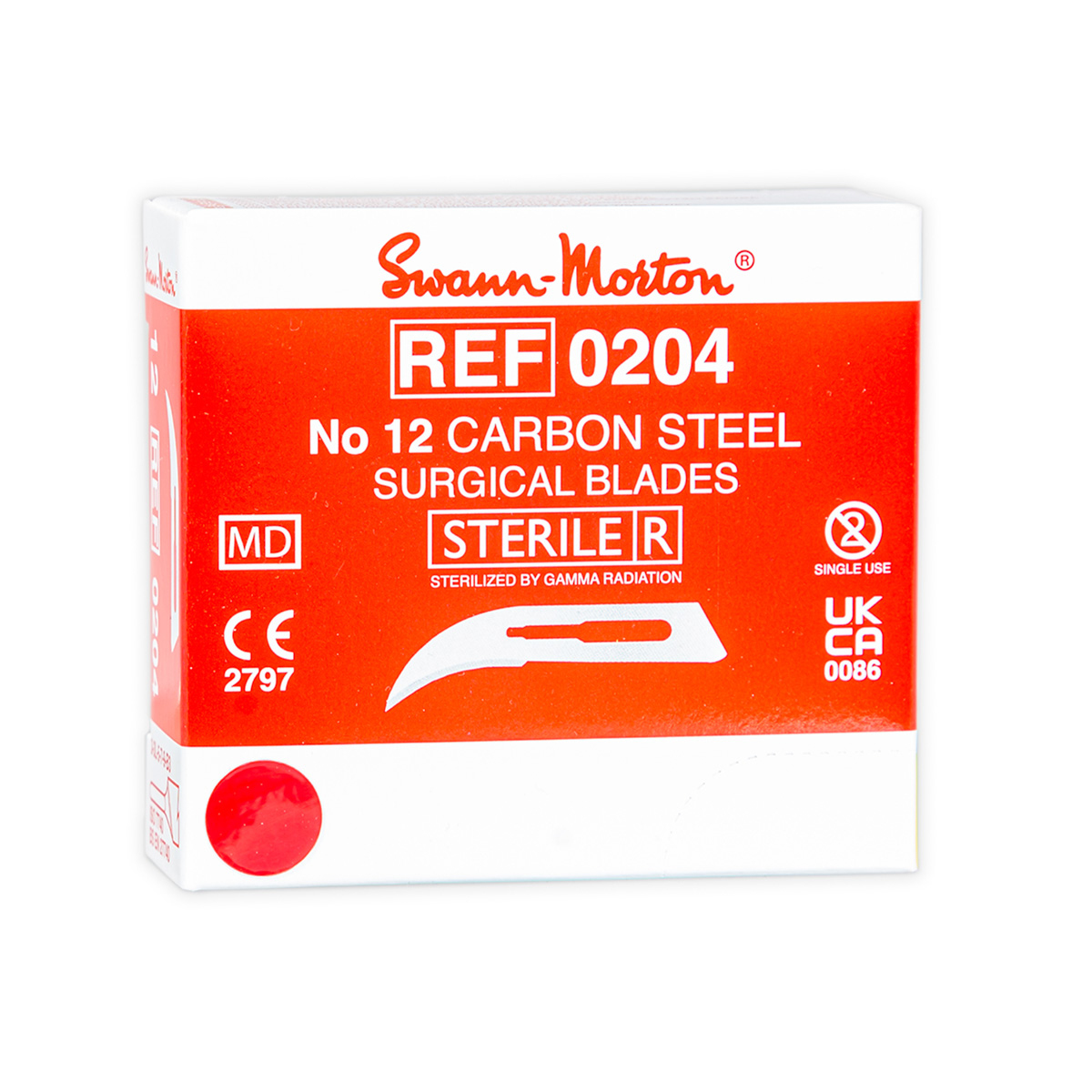 Ostrza chirurgiczne do skalpeli nr 12, Swann Morton, 1 opk. - 100 szt.