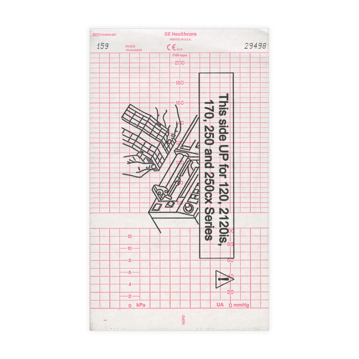 Papier KTG do Corometrics 120 / 170 / 250 / 250cx / 2120is, 151 x 90 mm, 160 kartek, oryginalny, 1 szt.
