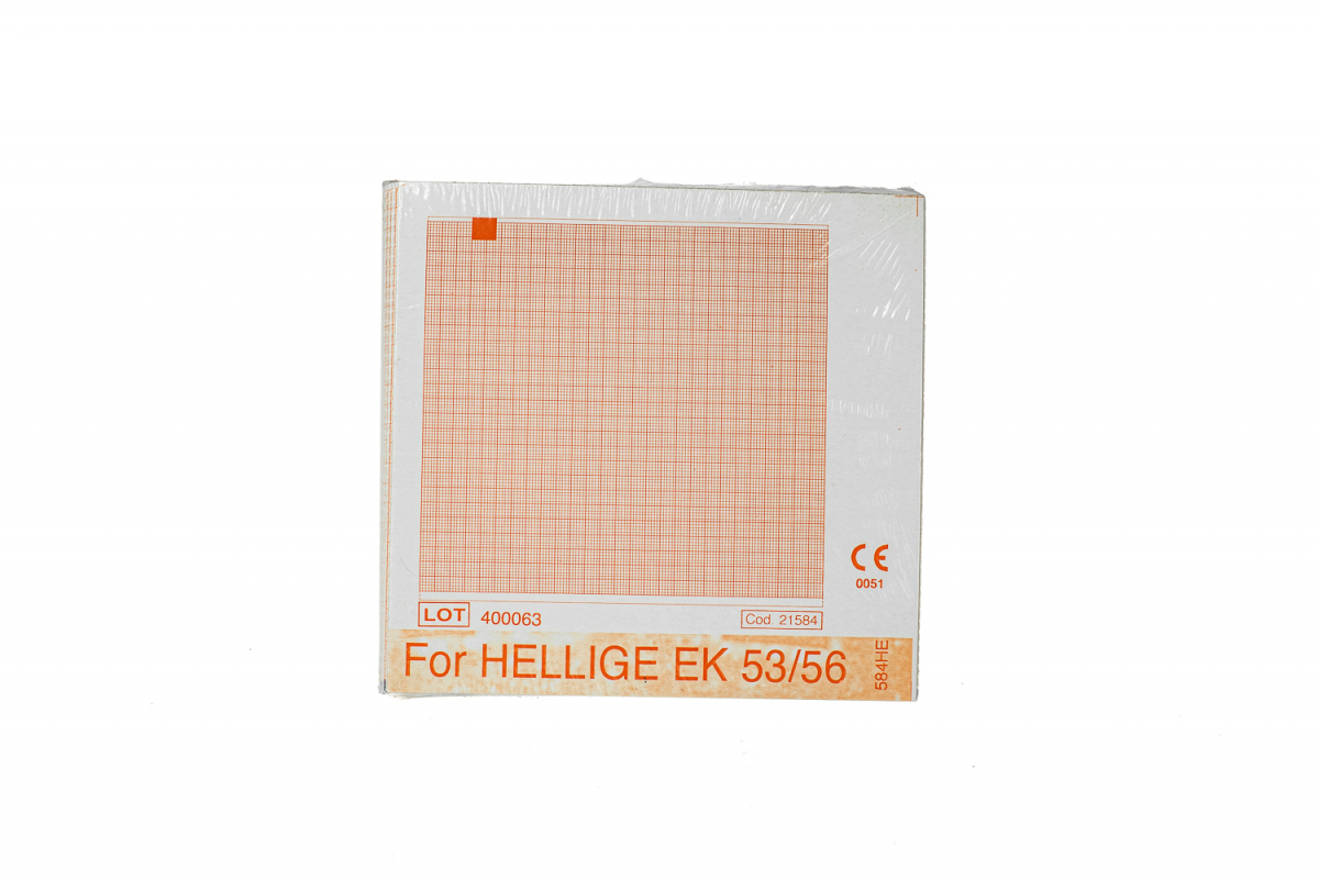 Papier EKG do Hellige EK 53 / 56, 129 x 135 mm, 370 kartek, 1 szt.