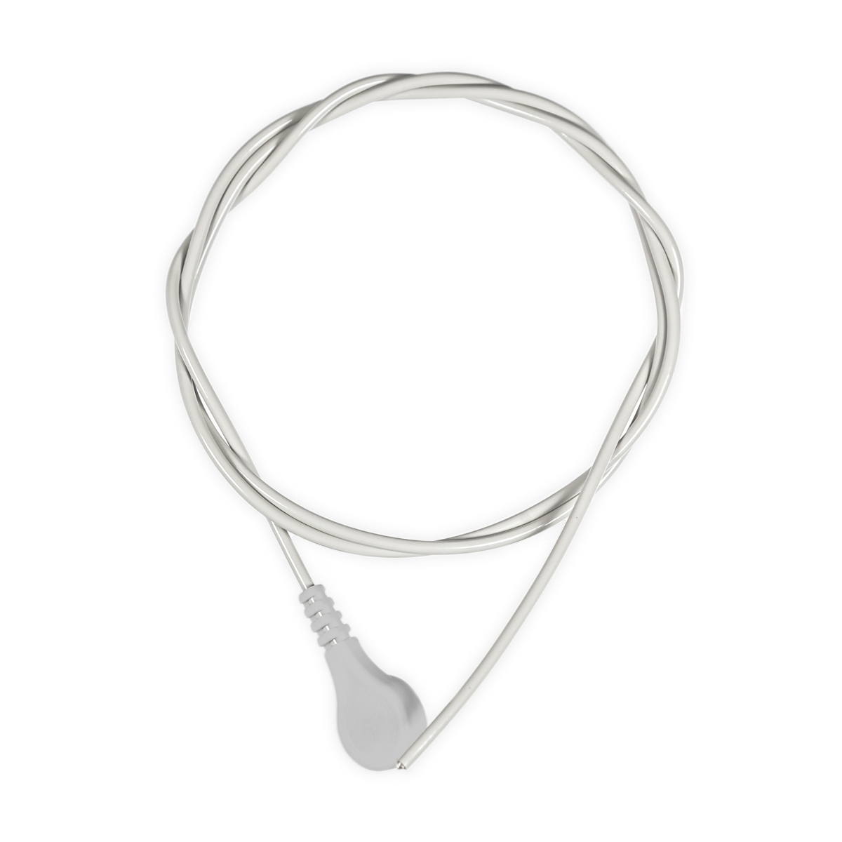 Przewód dołączeniowy EKG, zatrzask, bez zakończenia, dł. 70 cm, szary, 1 szt.