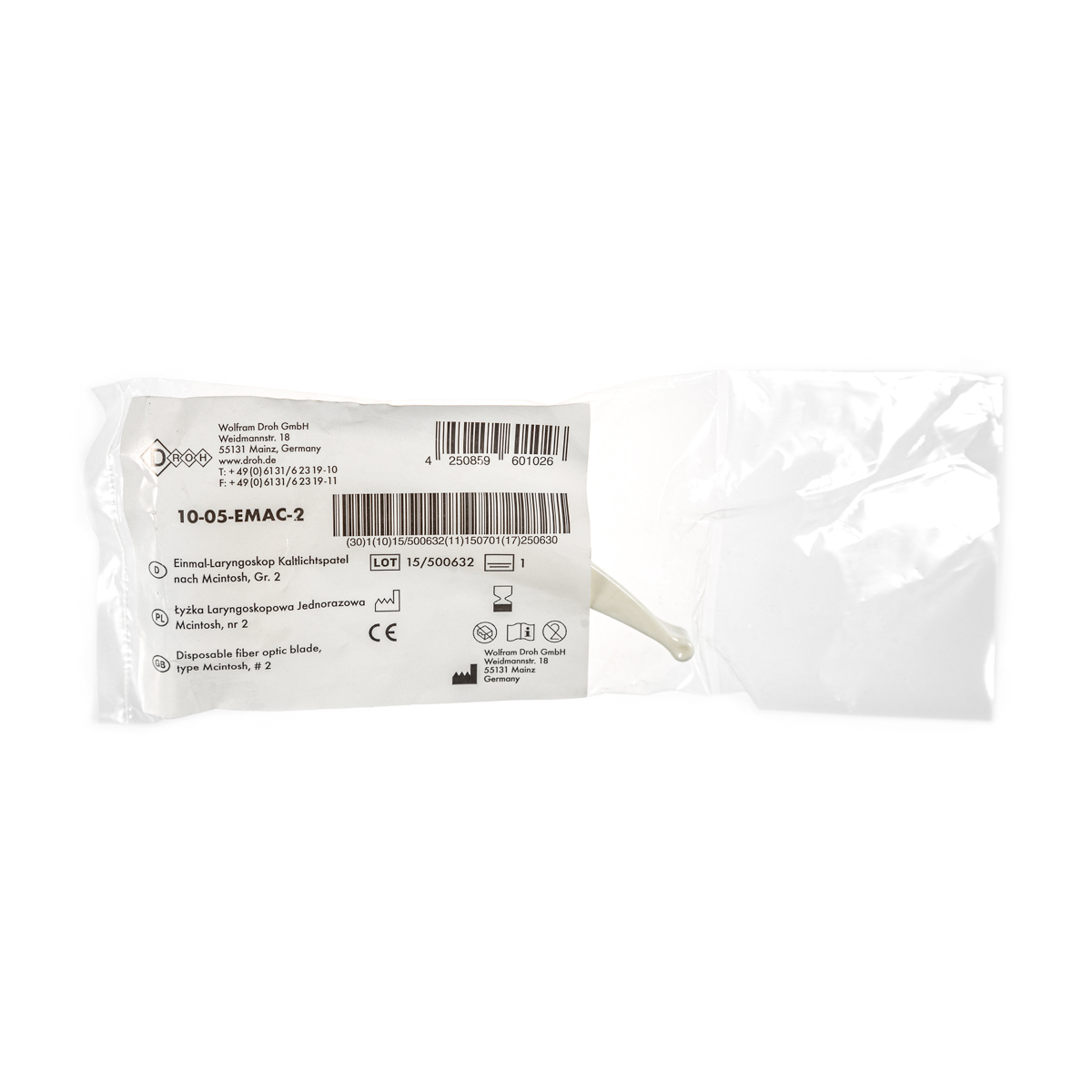 Łyżka do laryngoskopu j.u. MacIntosh, nr 2, 1 szt.