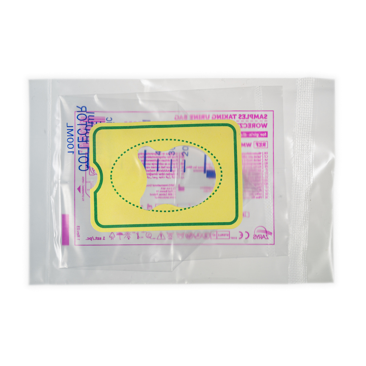 Woreczek do pobierania moczu dla dziewczynek, z gąbką, 100 ml, 1 szt.