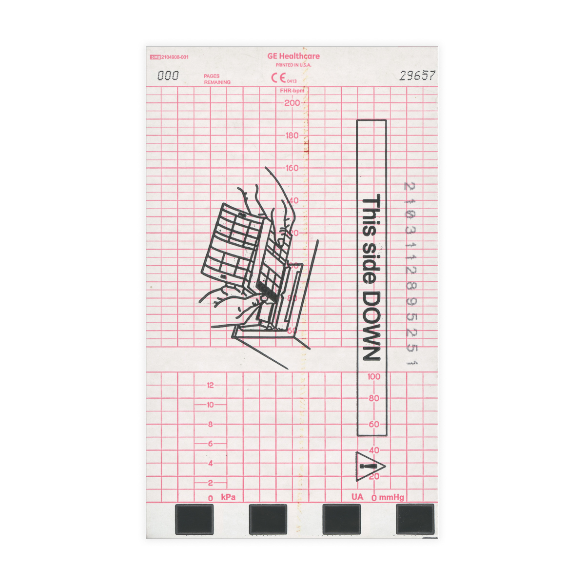 Papier KTG do Corometrics 120 / 170 / 250 / 250cx / 2120is, 151 x 90 mm, 160 kartek, oryginalny, 1 szt.