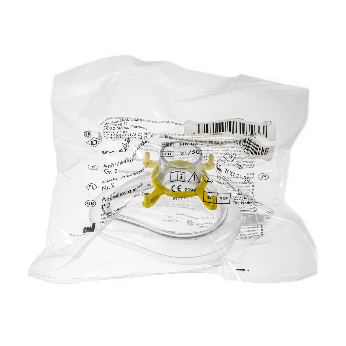 Maska anestetyczna, roz. 2, 1 szt.