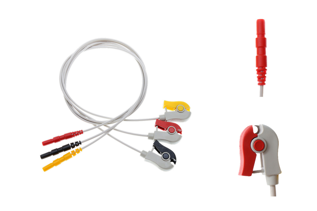 Przewód dołączeniowy EKG, 3-odprowadzeniowy, klamra, system DIN, dł. 60 cm, op. 3 szt.