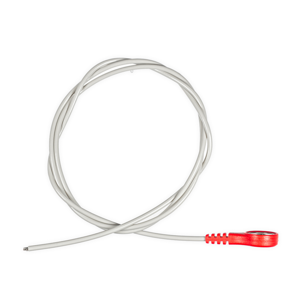Przewód dołączeniowy EKG, zatrzask, bez zakończenia, dł. 70 cm, czerwony, 1 szt.