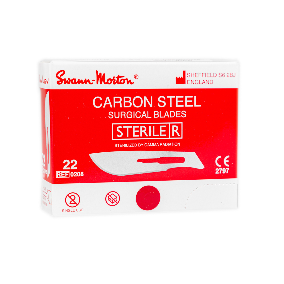 Ostrza chirurgiczne do skalpeli nr 22, Swann Morton, 1 opk. - 100 szt.