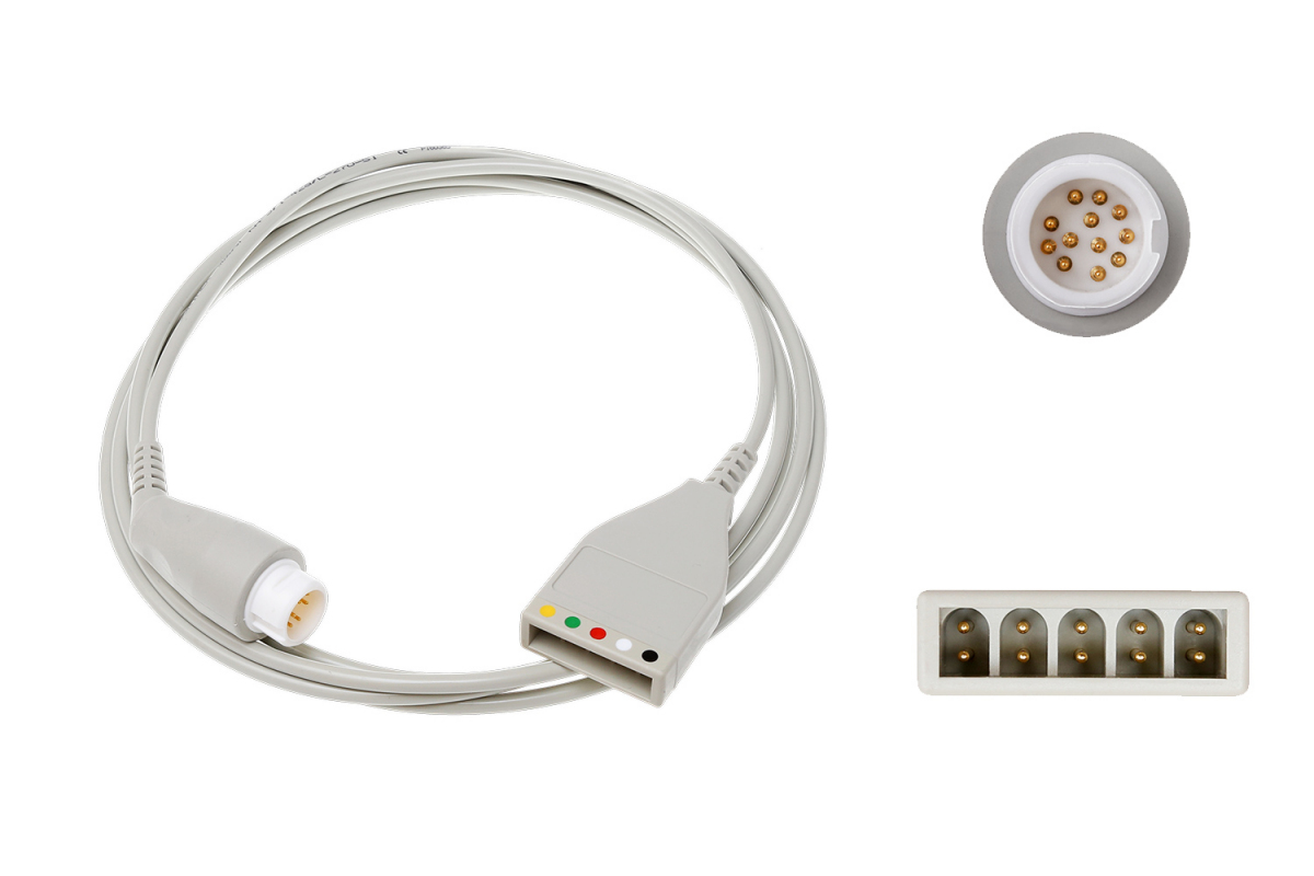 Kabel EKG do monitorowania rozłączny, 5-odprowadzeniowy, system VS, wtyk okrągły 12-pin, dł. 270 cm, op. 1 szt.