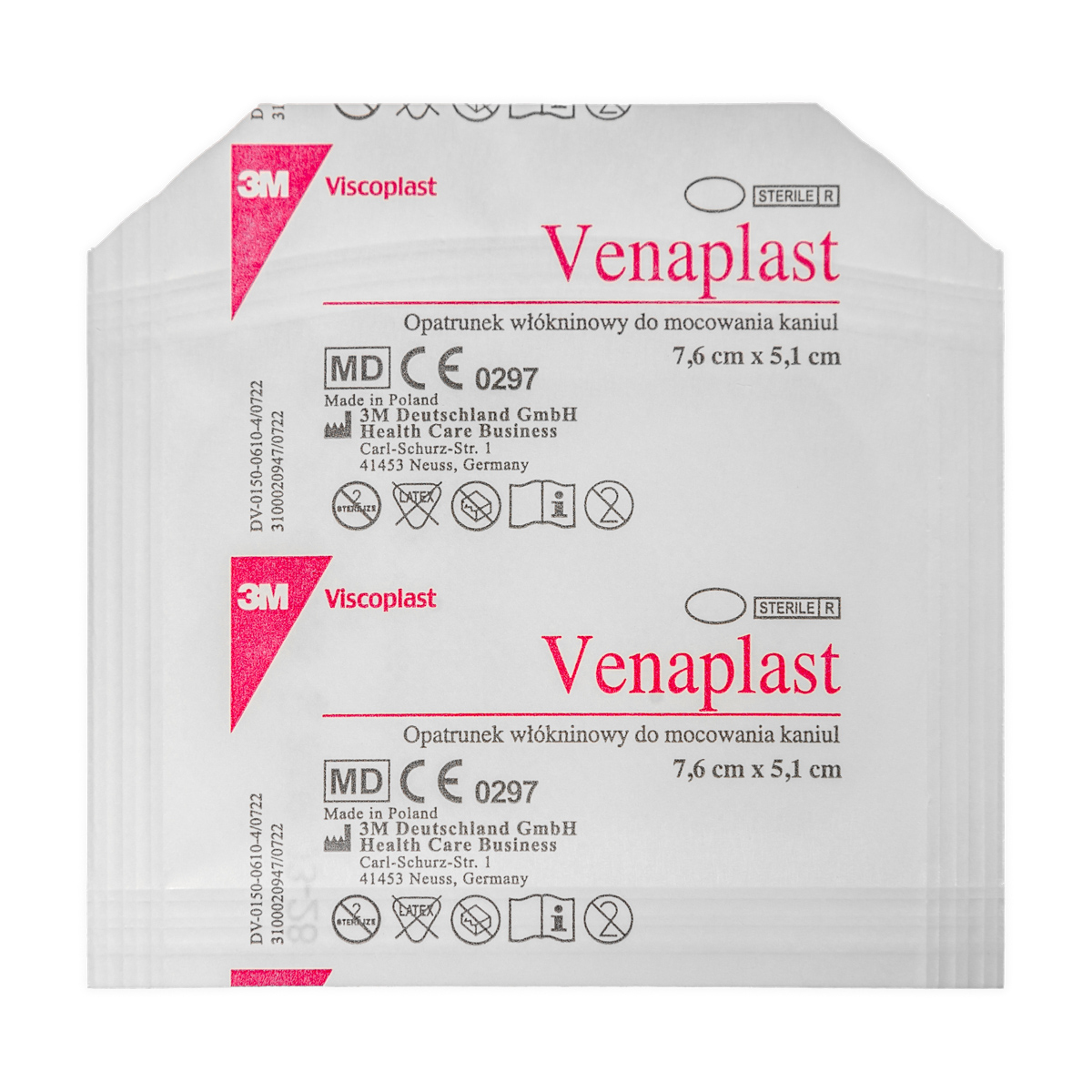 Opatrunek włókninowy do mocowania kaniul, Venaplast, 1 opk. - 50 szt.