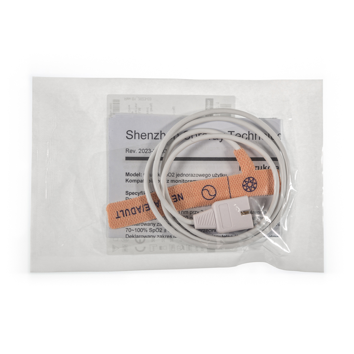 Czujnik SpO2 j.u. do Nellcor, włókninowy z klejem dla dorosłych i noworodków, dł. 90 cm, 1 szt.