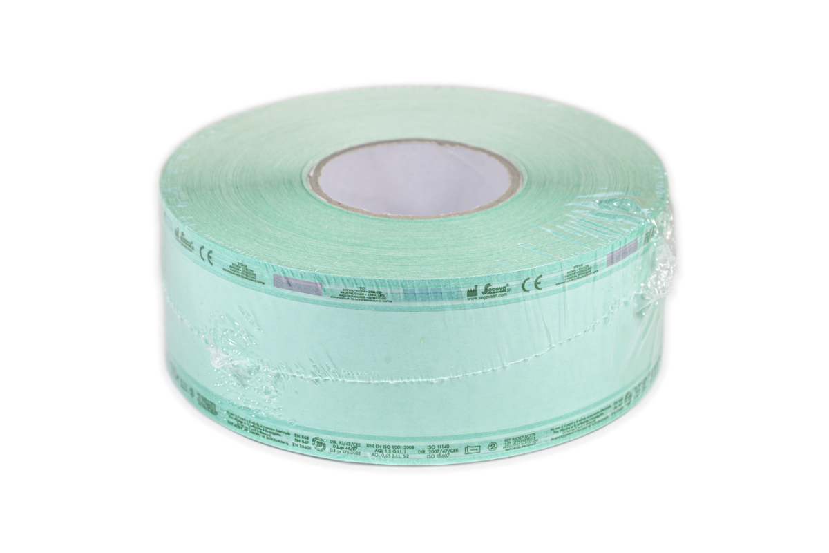 Rękaw papierowo-foliowy do sterylizacji, bez zakładki, 7.5 cm x 200 m, 1 szt.