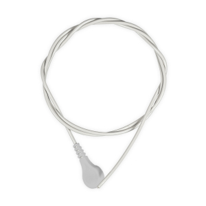 Przewód dołączeniowy EKG, zatrzask, bez zakończenia, dł. 70 cm, szary, 1 szt.