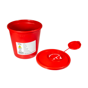 Pojemnik na odpady medyczne, 2 l, czerwony, 1 szt.