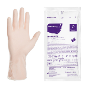 Rękawiczki chirurgiczne pudrowane Master Glove Latex Aseptic 6.0, 1 opk. - 1 para