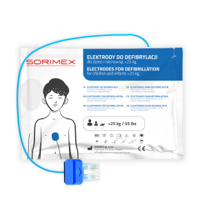Elektrody do defibrylacji z kablem na zewnątrz dla dzieci, Nihon Kohden, SORIMEX, dł. 120 cm, 1 opk.