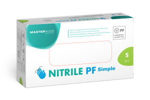 Rękawice diagnostyczne Master Glove Simple blue, rozmiar S, nitrylowe, bezpudrowe, niebieskie, 3,0 g, AQL 1.5 opk'100 szt.