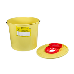 Pojemnik na odpady medyczne, 10 l, żółty, 1 szt.