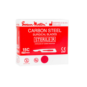 Ostrza chirurgiczne do skalpeli nr 15C, Swann Morton, 1 opk. - 100 szt.
