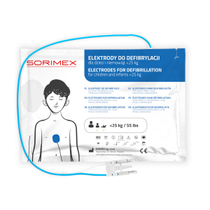 Elektrody do defibrylacji z kablem na zewnątrz dla dzieci, Zoll Medical, SORIMEX, dł. 120 cm, 1 opk.