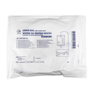 Worek do zbiórki moczu z portem do pobierania próbek, 2 l, 1 szt.