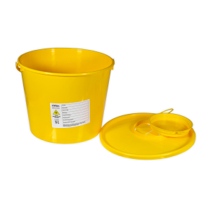 Pojemnik na odpady medyczne, 5 l, żółty, 1 szt.